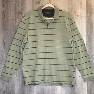 Charles Tyrwhitt Olive Striped Polo Shirt